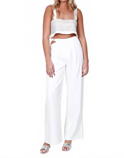 Misha Clement Twill Pants In Ivory In White