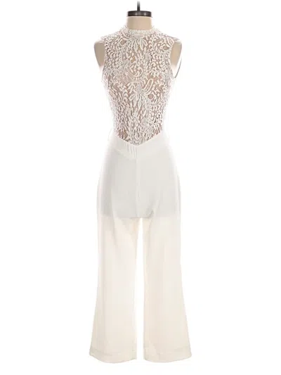 Pre-owned Misha Collection Jumpsuit In Ivory