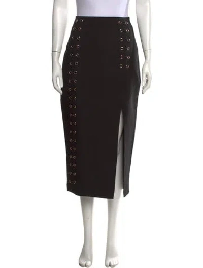 Pre-owned Misha Collection Midi Length Skirt In Black
