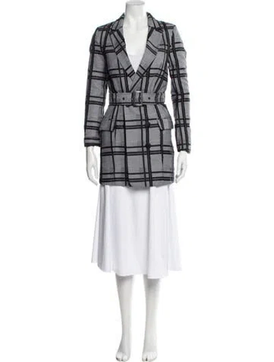 Pre-owned Misha Collection Plaid Print Vest In Multi