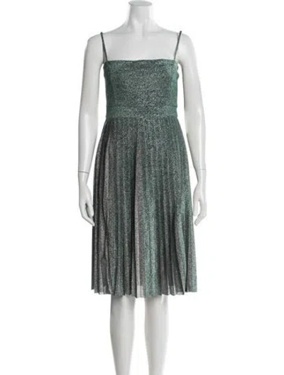 Pre-owned Misha Collection Printed Midi Length Dress