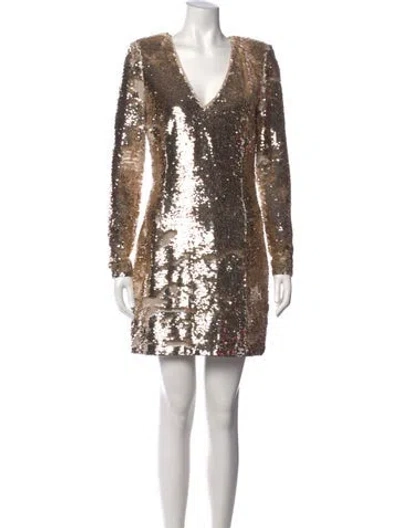 Pre-owned Misha Collection Printed Mini Dress