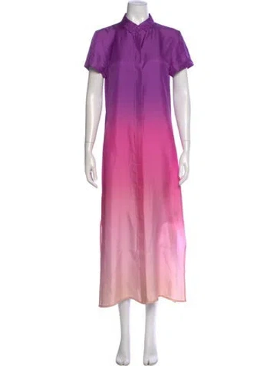 Pre-owned Misha Collection Silk Long Dress W/ Tags In Pink