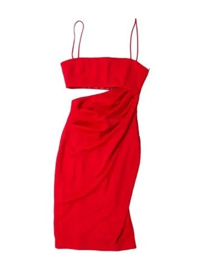 Pre-owned Misha Collection Square Neckline Knee-length Dress W/ Tags In Orange