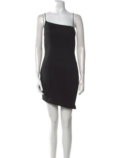 Pre-owned Misha Collection Square Neckline Mini Dress W/ Tags In Black