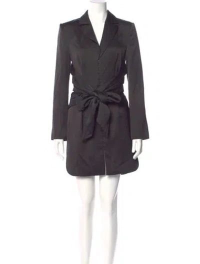 Pre-owned Misha Collection V-neck Mini Dress In Gray