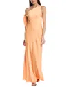 Misha Collection Zhuri Satin Gown In Orange
