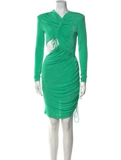 Pre-owned Misha Cowl Neck Mini Dress W/ Tags In Green