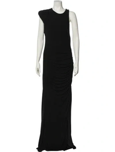 Pre-owned Misha Crew Neck Long Dress W/ Tags In Black