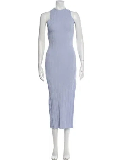 Pre-owned Misha Crew Neck Long Dress W/ Tags In Blue