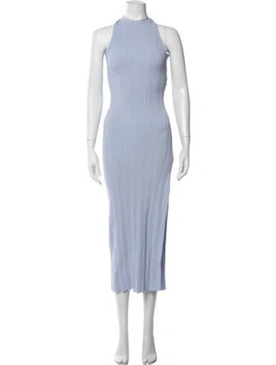 Pre-owned Misha Crew Neck Long Dress W/ Tags In Blue
