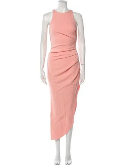 Pre-owned Misha Crew Neck Long Dress W/ Tags In Pink
