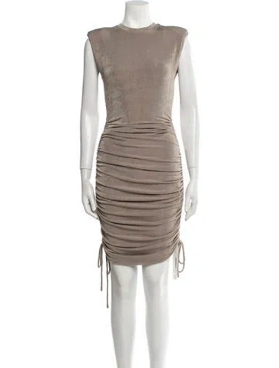 Pre-owned Misha Crew Neck Mini Dress