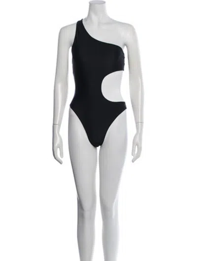 Pre-owned Misha Cutout Accent One-piece W/ Tags In Black