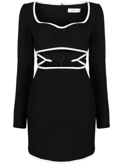 Misha Daniela Cut-out Dress In Black