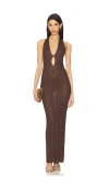 Misha Echo Knit Dress In Espresso
