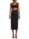 Misha Elisebeth Midi Dress In Black In Black
