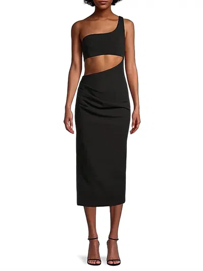 Misha Elisebeth Midi Dress In Black