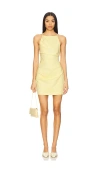 Misha Collection Emmie Mini Dress In Lemon