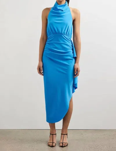 Misha Esilda Dress In Topaz Blue In Multi