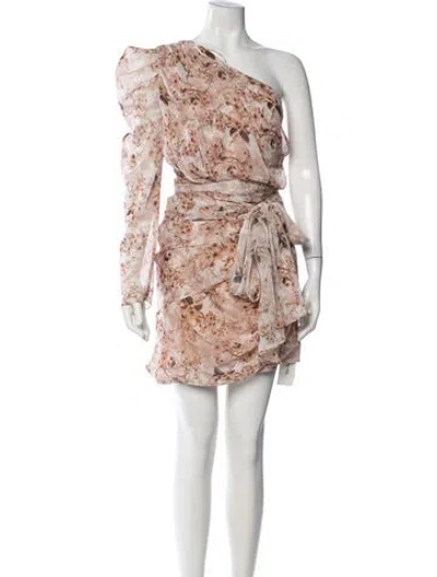Pre-owned Misha Floral Print Mini Dress In Multi