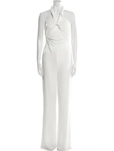 Pre-owned Misha Halterneck Jumpsuit W/ Tags In Neutral
