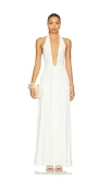 Misha Jennifer Plunge Halter Maxi Dress