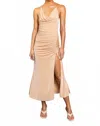 Misha Levon Midi Dress In Rose In Neutral