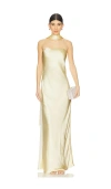 Misha Lilia Gown In Soft Yellow