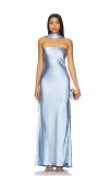 MISHA LILIA SASH NECK MAXI DRESS