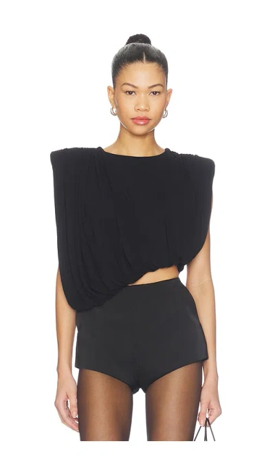 Misha Liria Jersey Draped Top In White