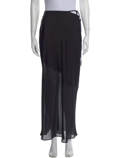 Pre-owned Misha Long Skirt In Black