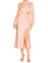 Misha Maryan Midi Dress In Rose In Pink