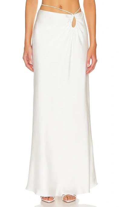 Misha Melody Maxi Skirt In 象牙白