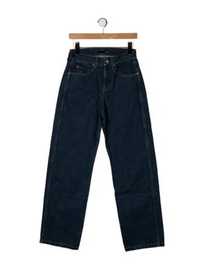 Pre-owned Misha Mid-rise Straight Leg Jeans In Blue