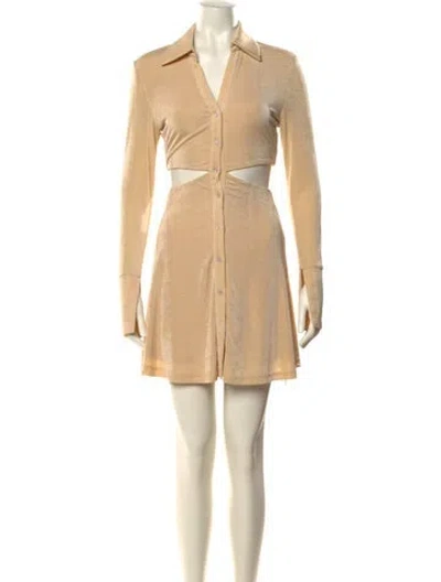 Pre-owned Misha Mini Dress In Neutral
