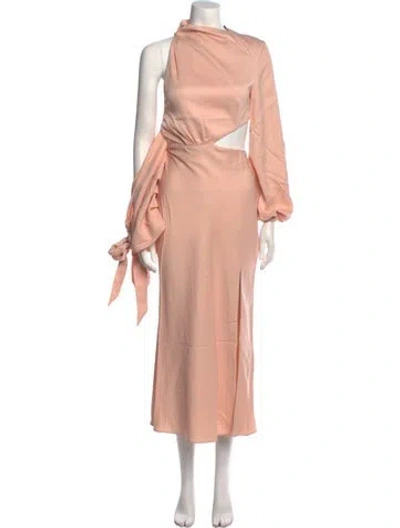 Pre-owned Misha Mock Neck Long Dress W/ Tags In Pink