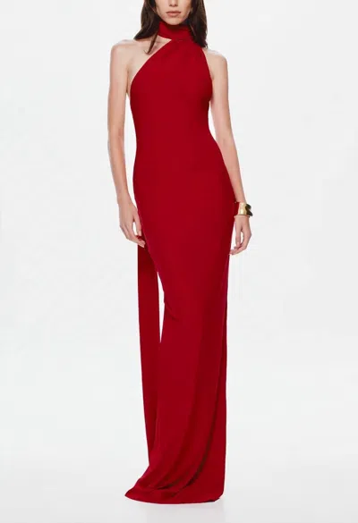 Misha Nicolette Jersey Maxi Dress In Cherry Red