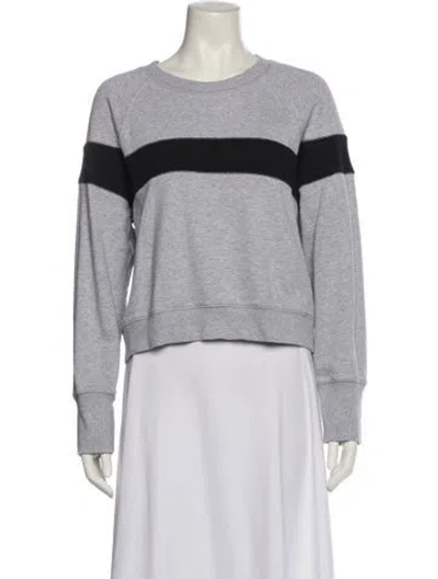 Pre-owned Misha Nonoo Crew Neck Long Sleeve Sweatshirt In Blue