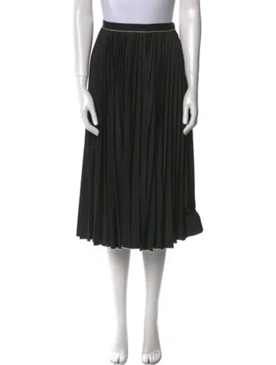Pre-owned Misha Nonoo Grosgrain Trim Knee-length Skirt W/ Tags In Black