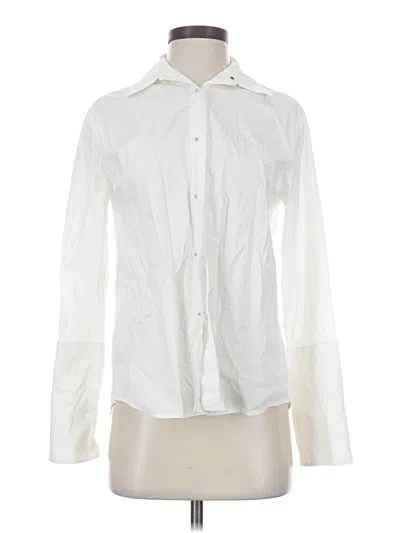 Pre-owned Misha Nonoo Long Sleeve Blouse In White