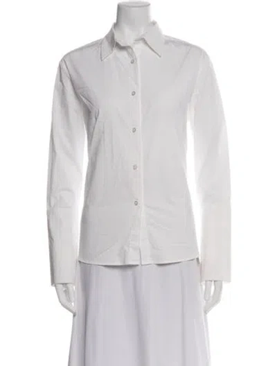 Pre-owned Misha Nonoo Long Sleeve Button-up Top In Multi