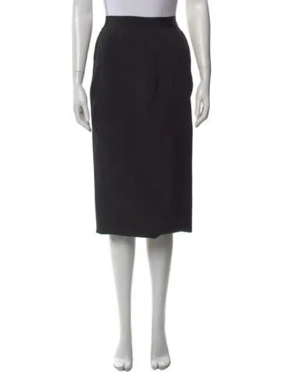 Pre-owned Misha Nonoo Midi Length Skirt In Black