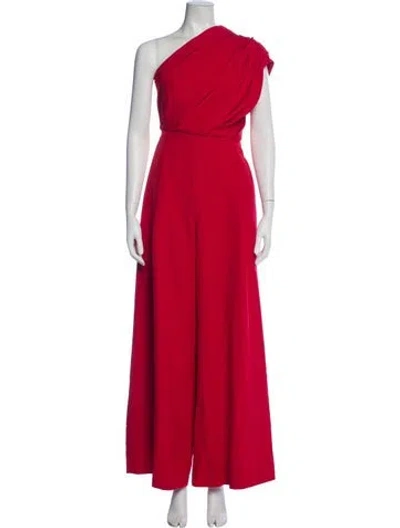 Pre-owned Misha Nonoo One-shoulder Jumpsuit W/ Tags In Red