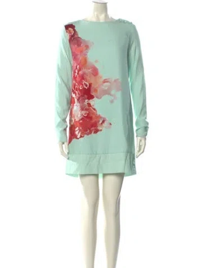 Pre-owned Misha Nonoo Silk Mini Dress In Green