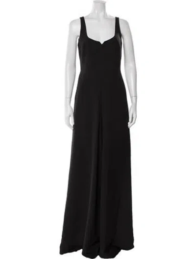 Pre-owned Misha Nonoo V-neck Jumpsuit In Black