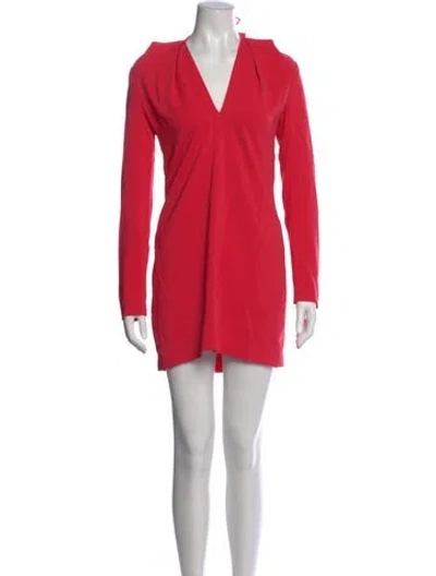 Pre-owned Misha Nonoo V-neck Mini Dress In Pink