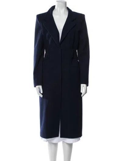 Pre-owned Misha Nonoo Wool Fur Coat In Blue