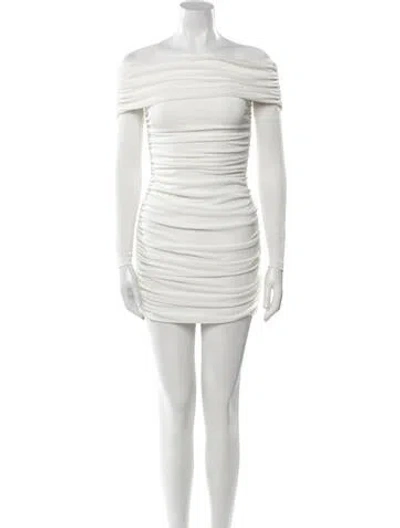 Pre-owned Misha Off-the-shoulder Mini Dress W/ Tags In Neutral