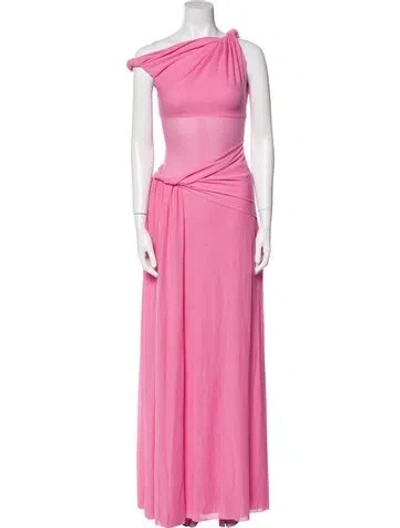 Pre-owned Misha One-shoulder Long Dress W/ Tags In Pink